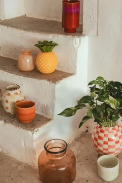 Groene melange keramische pot