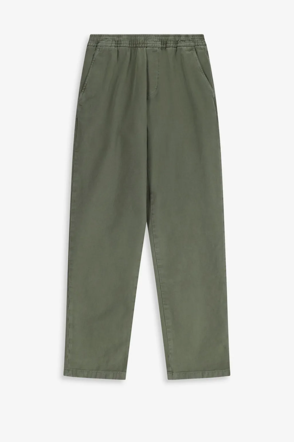 Groene mid-rise chino met elastische taille
