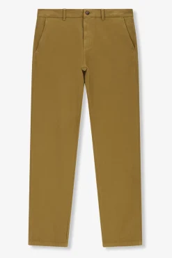 Groene mid-rise chino met elastische taille