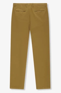 Groene mid-rise chino met elastische taille