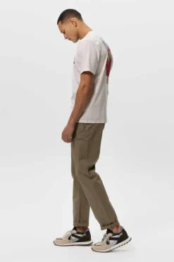 Groene mid-rise katoenen chino