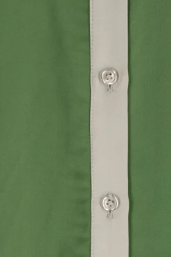 Groene oversized satijnen blouse
