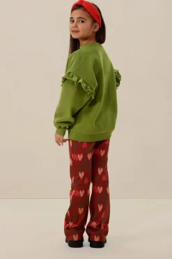 Groene oversized sweater met ruffles