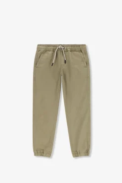 Groene pull on broek met aantrekkoorden