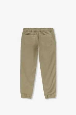 Groene pull on broek met aantrekkoorden