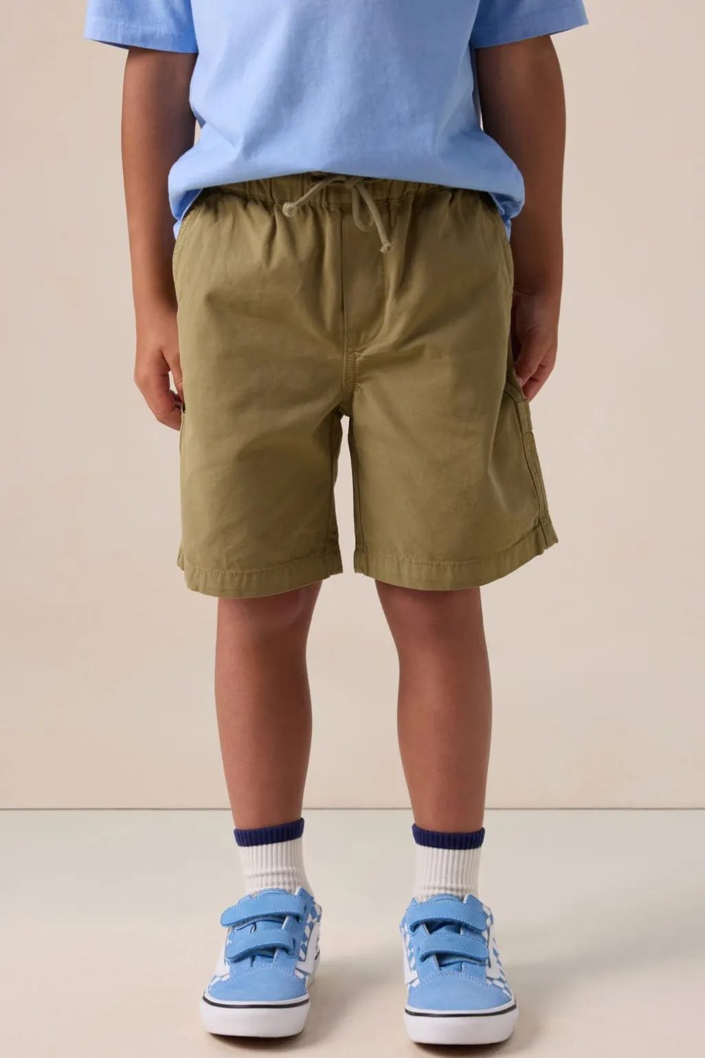 Groene pull on shorts