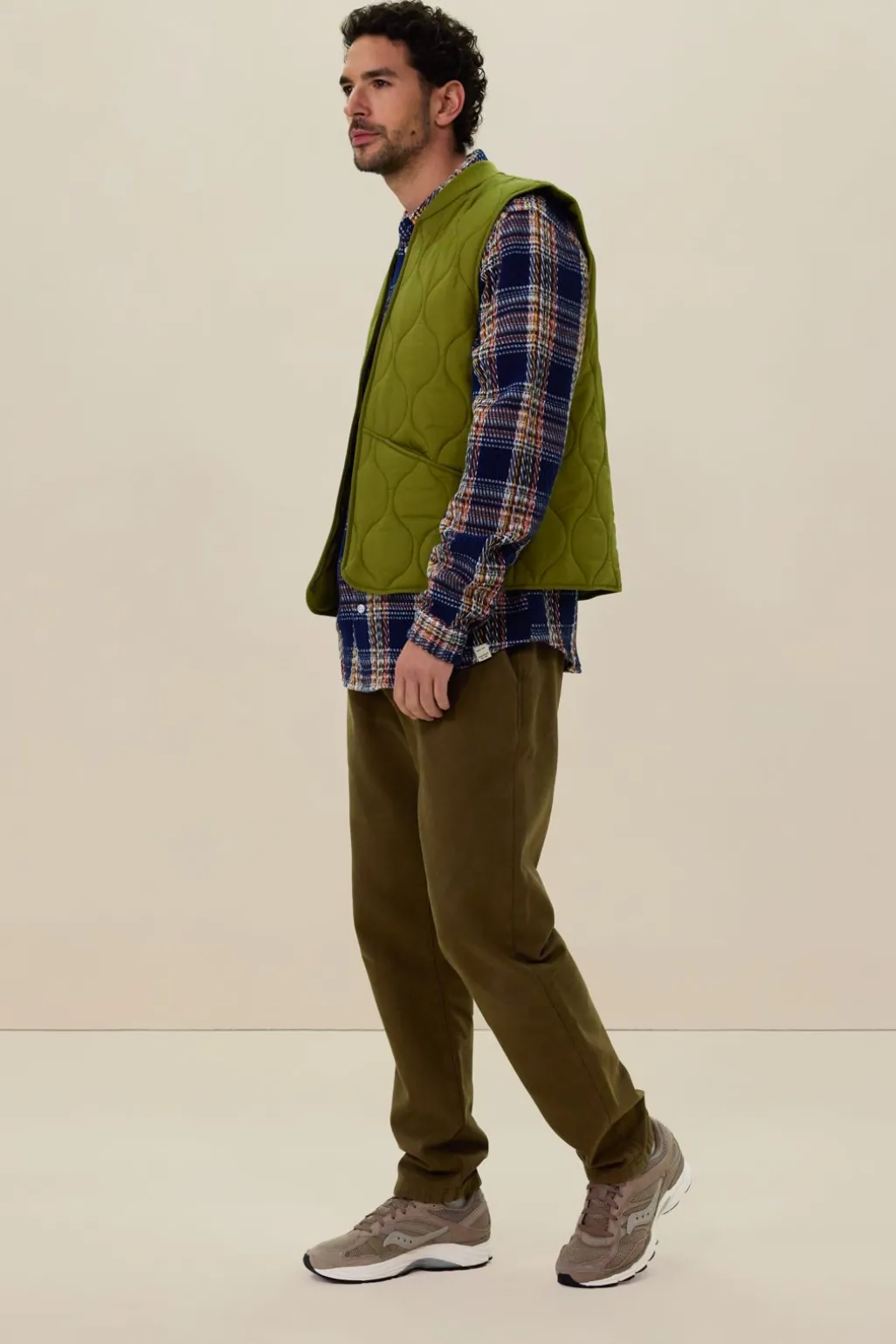 Groene quilted bodywarmer