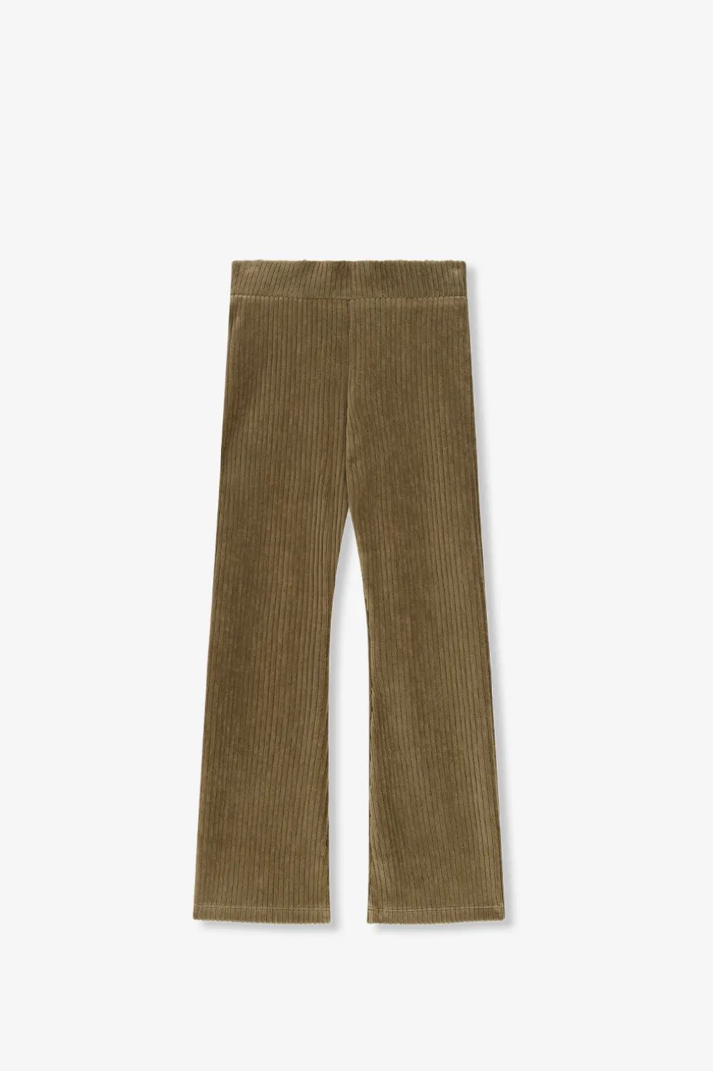 Groene rib flared legging