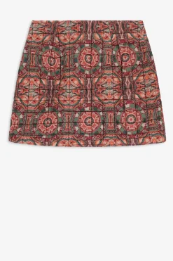 Groene rok met mozaïek print
