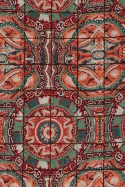Groene rok met mozaïek print