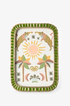 Groene scalloped enamel fotolijst
