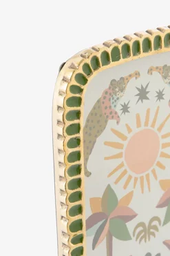 Groene scalloped enamel fotolijst