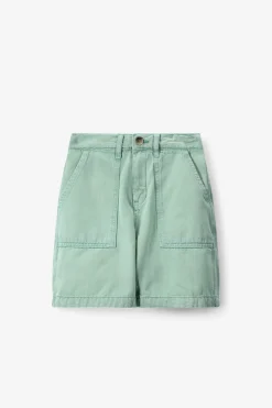 Groene short met opgestikte zakken