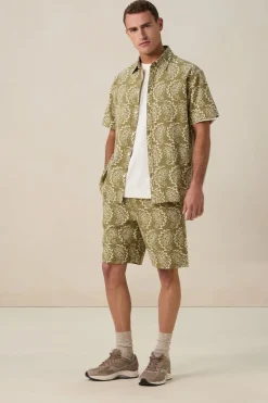 Groene short met print