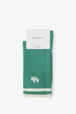 Groene sokken met logo