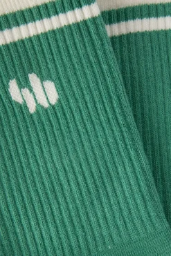 Groene sokken met logo