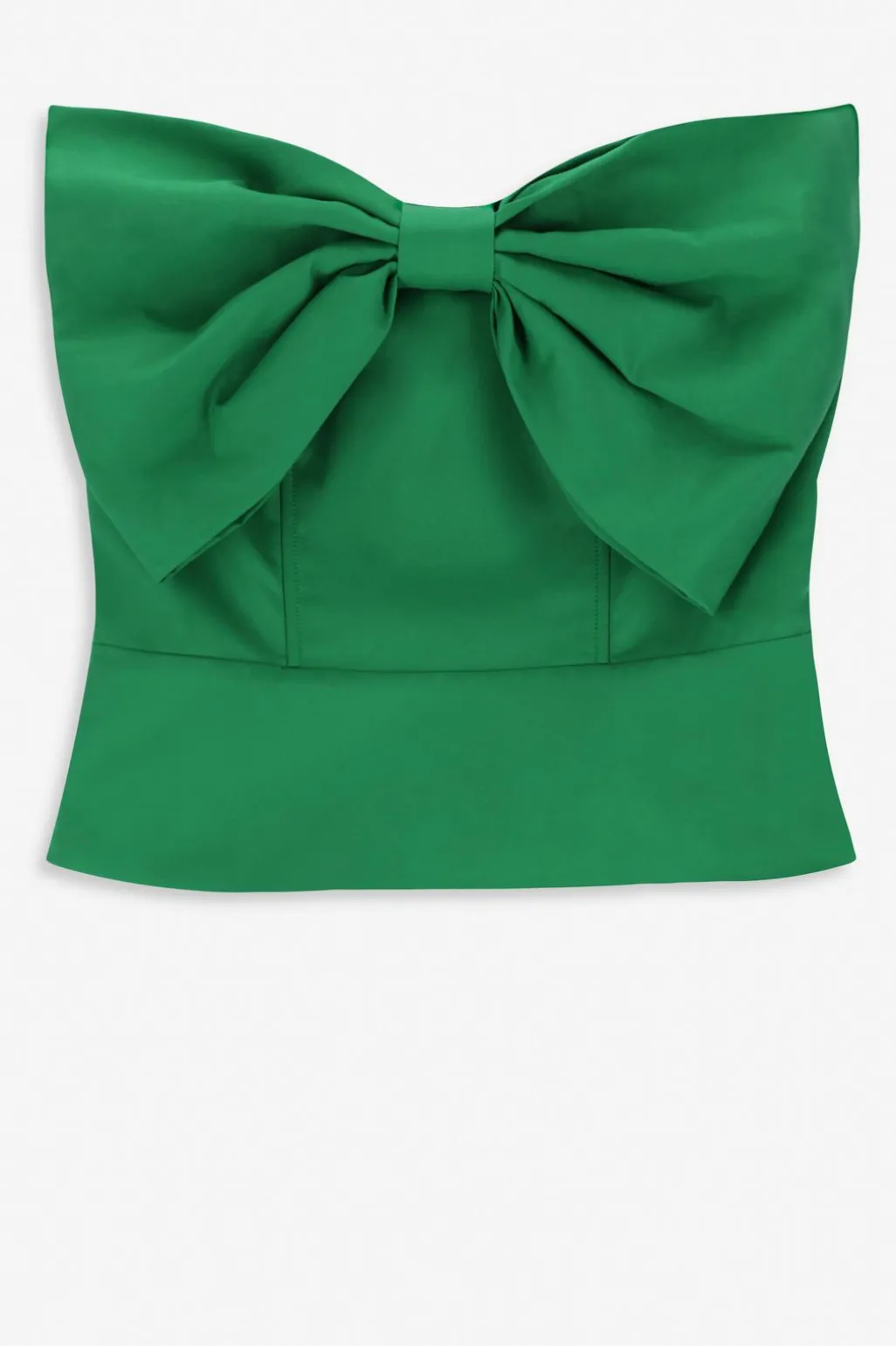 Groene strapless top met strik