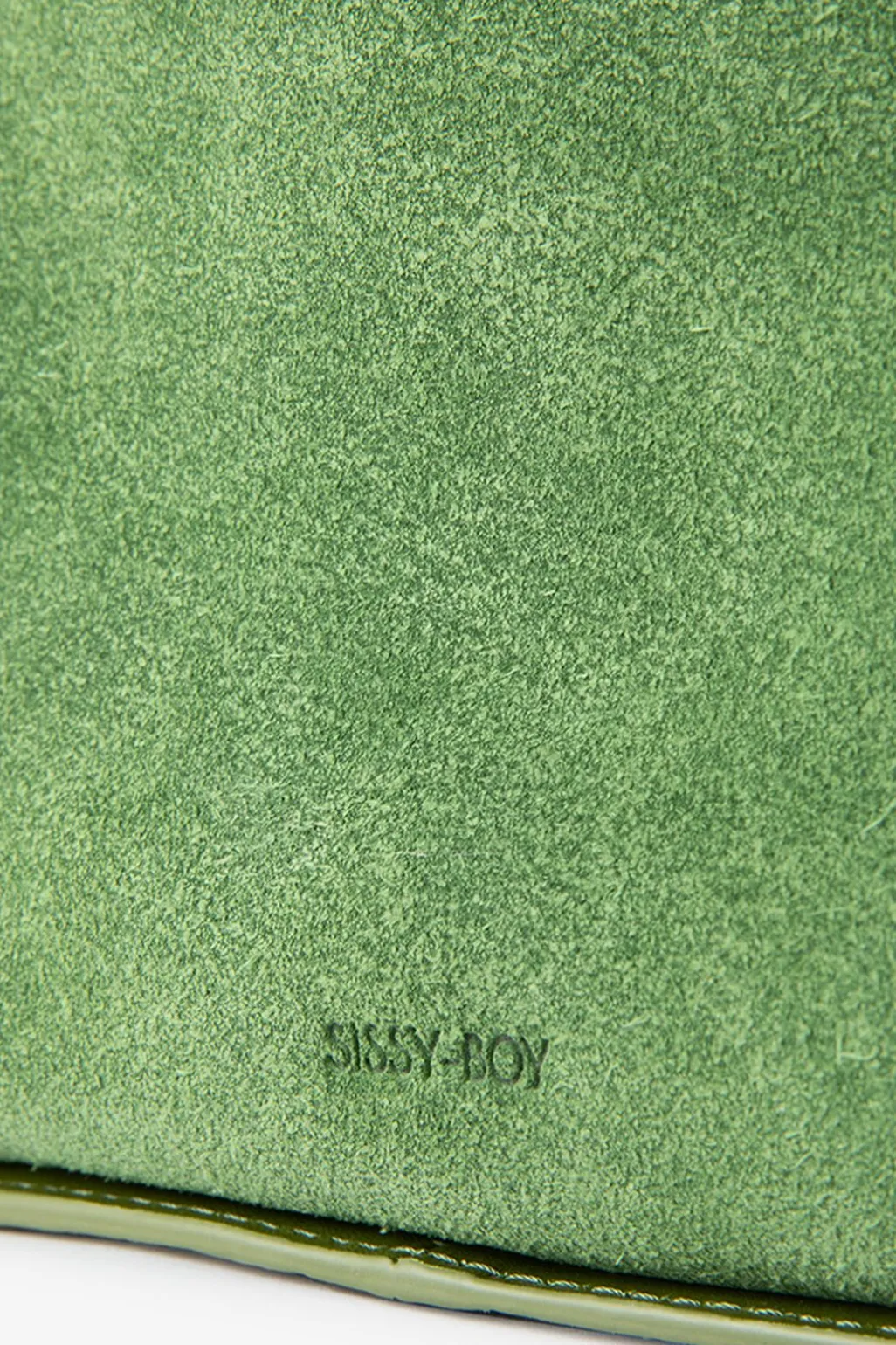 Groene suède schoudertas