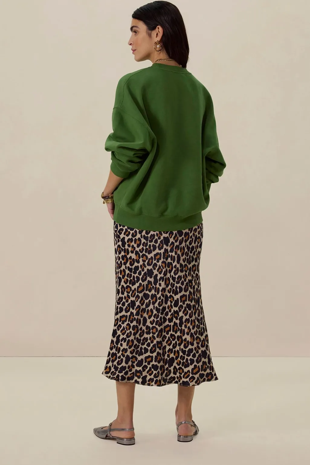 Groene sweater met artwork