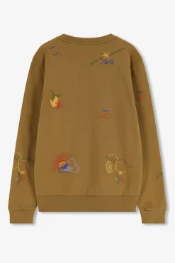 Groene sweater met embroidery