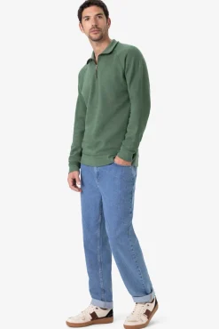 Groene sweater met rits
