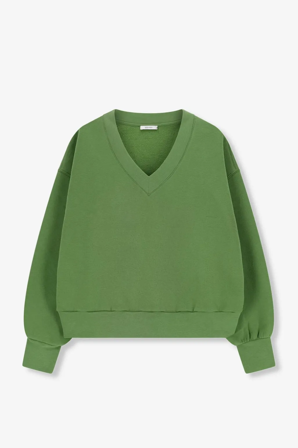 Groene sweater met V-hals