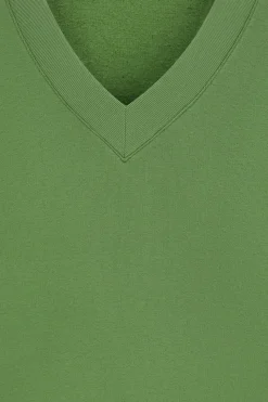 Groene sweater met V-hals