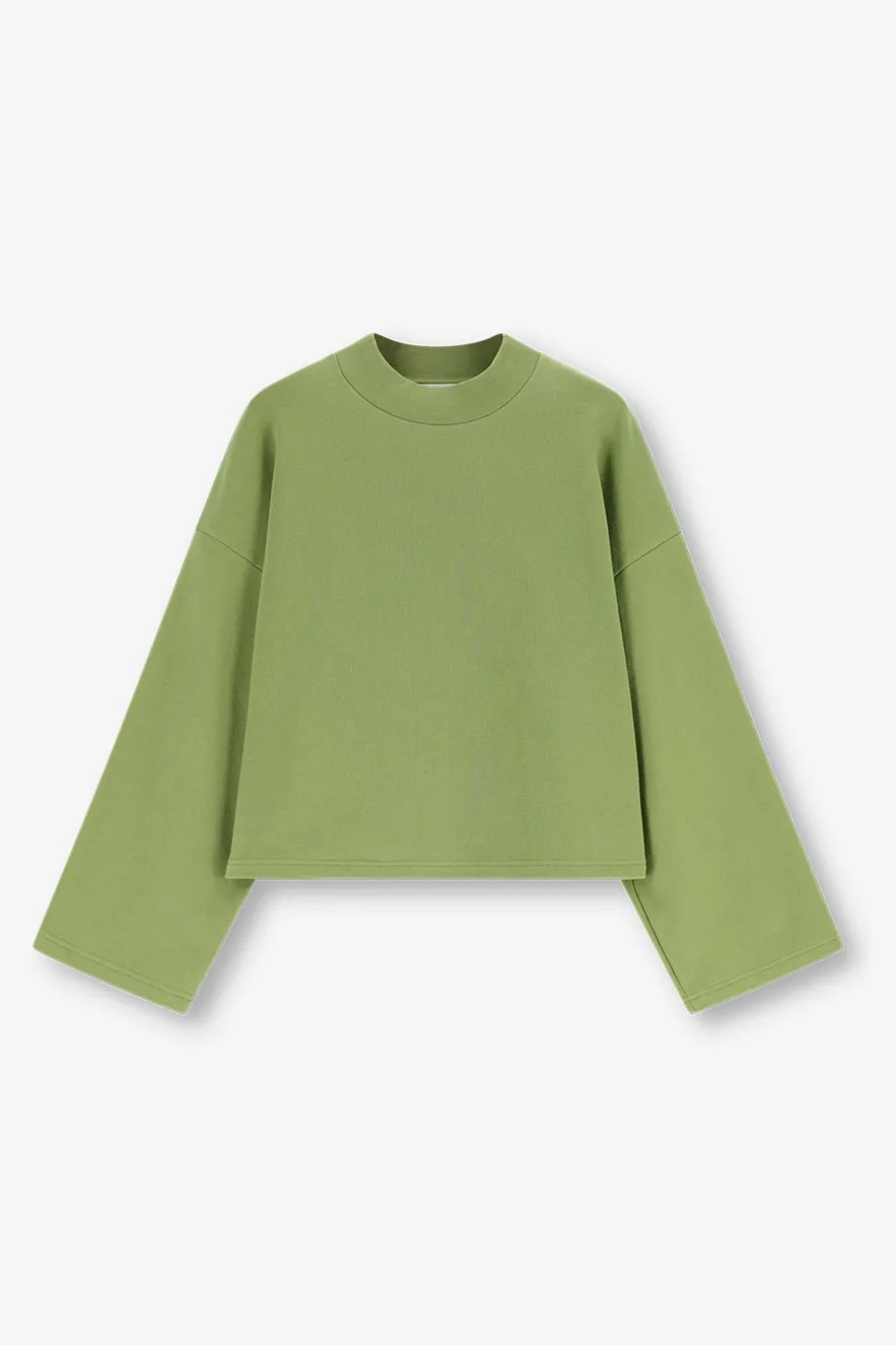Groene sweater met wijde mouwen