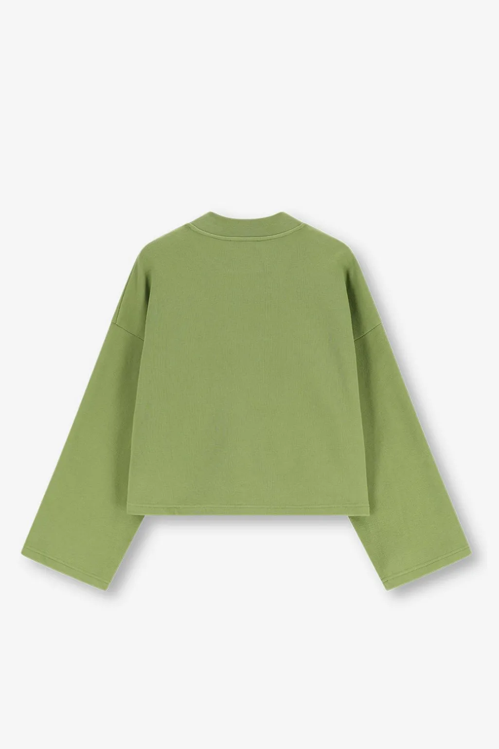 Groene sweater met wijde mouwen