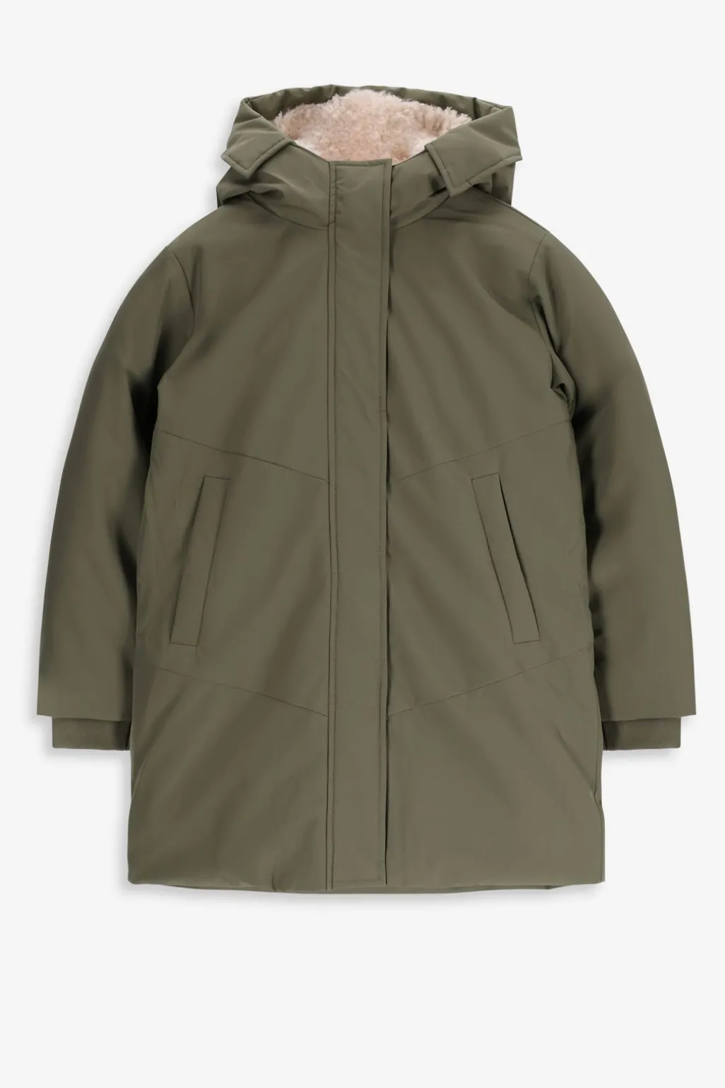 Groene technische parka jas