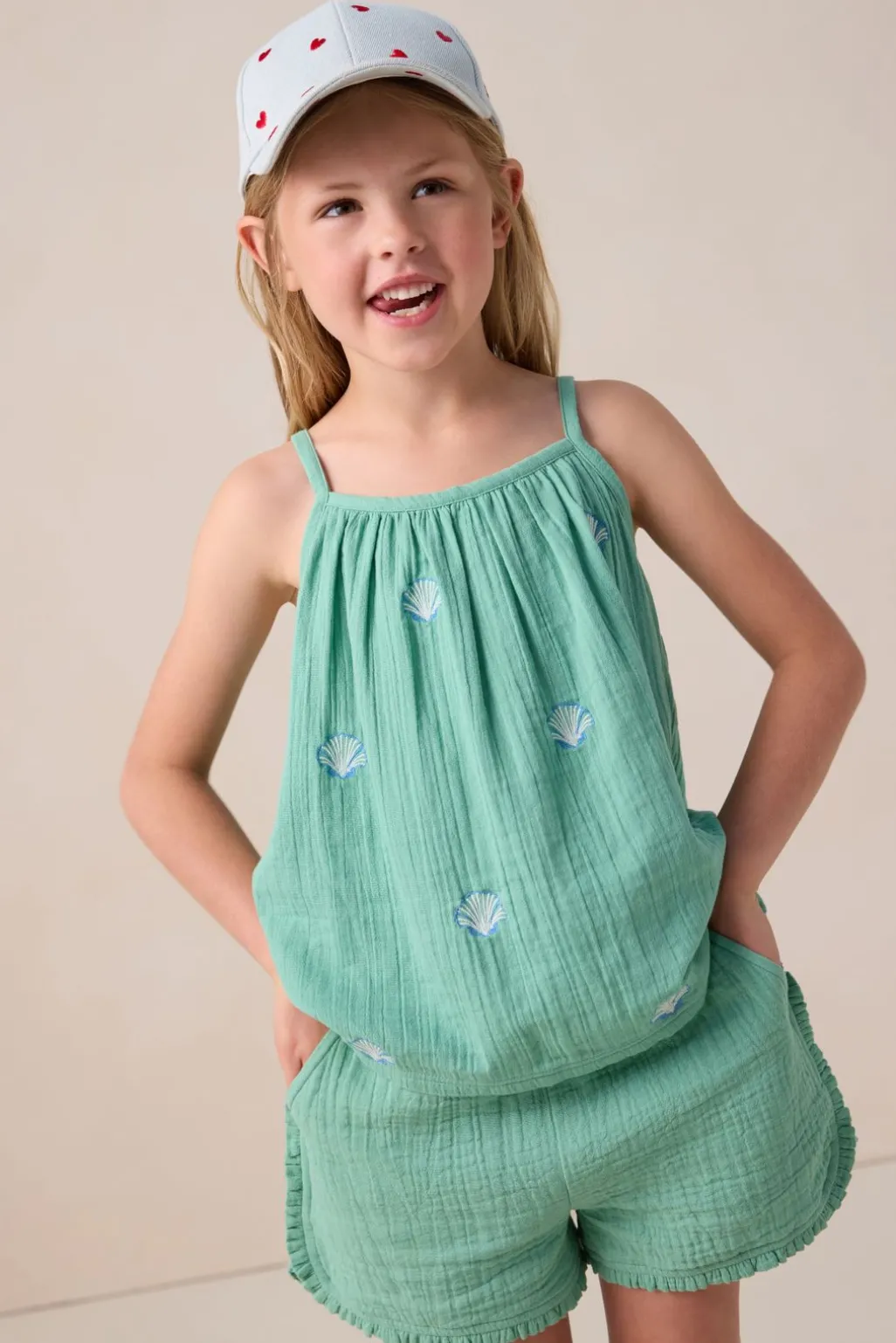 Groene top met embroidery