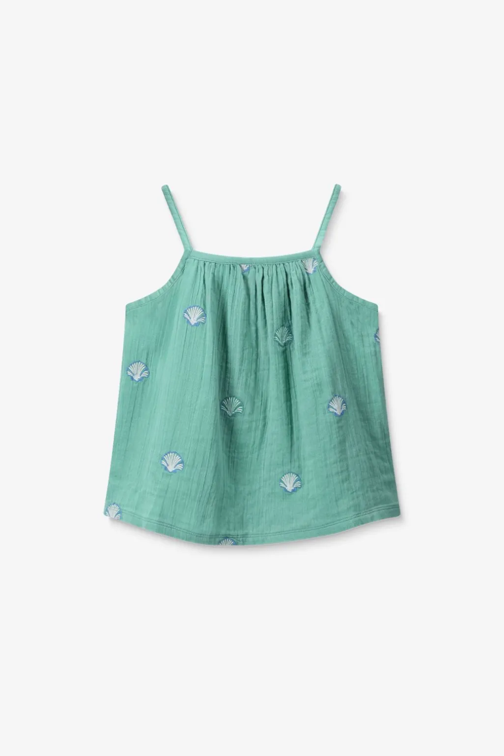Groene top met embroidery