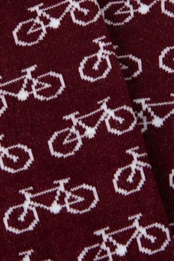 Heroes on Socks donkerrode sokken met print