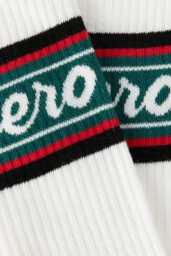 Heroes on Socks witte sokken met strepen