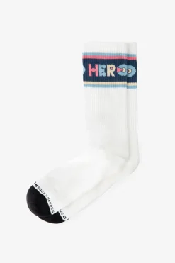 Heroes on socks witte sokken met popart