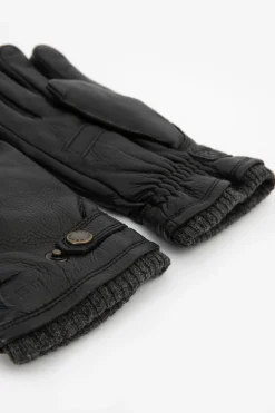 Hestra zwarte handschoenen leer