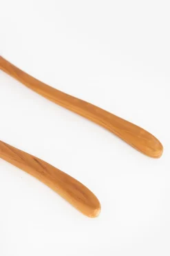 Houten slacouvert set met hart