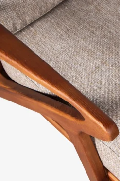 Houten stoel mid century bruin