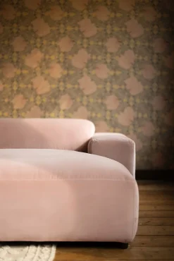 King 3-zits bank chaise longue links taupe