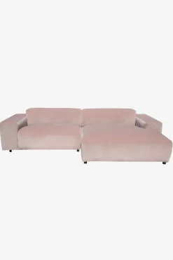 King 3-zits bank chaise longue rechts nude