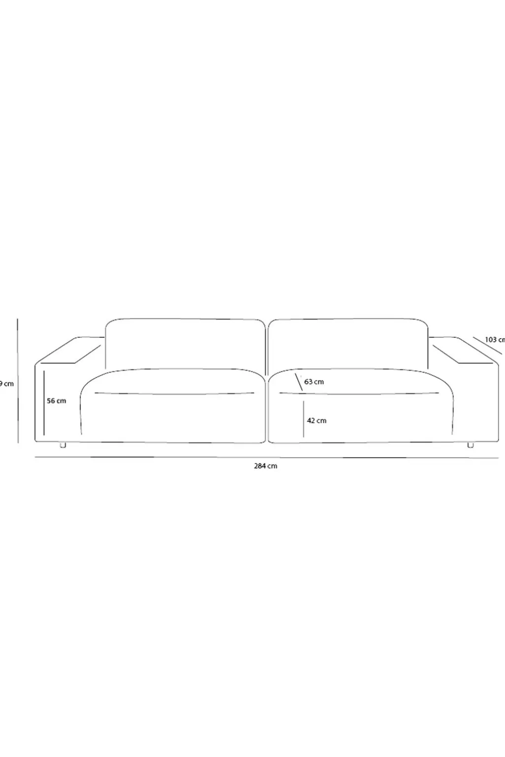 King 3-zits bank dentro brown