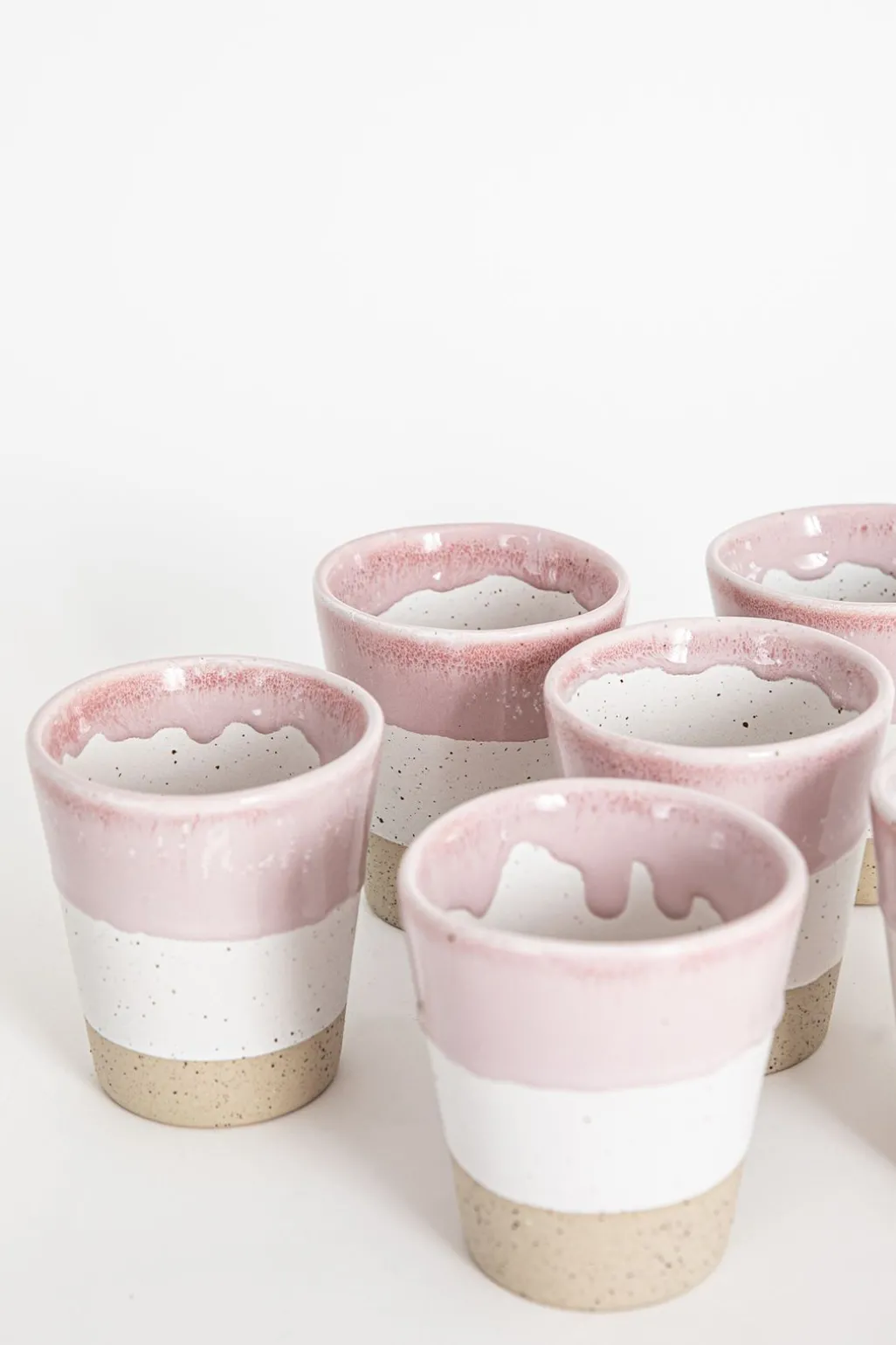 Koffiemokken Nostalgia roze wit