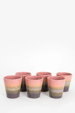 Koffiemokken roze groen