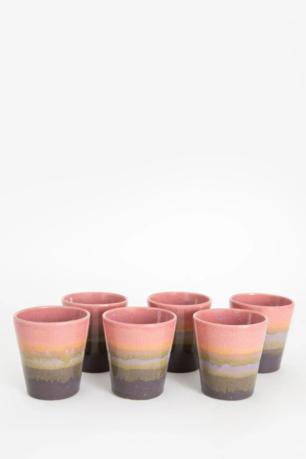 Koffiemokken roze groen
