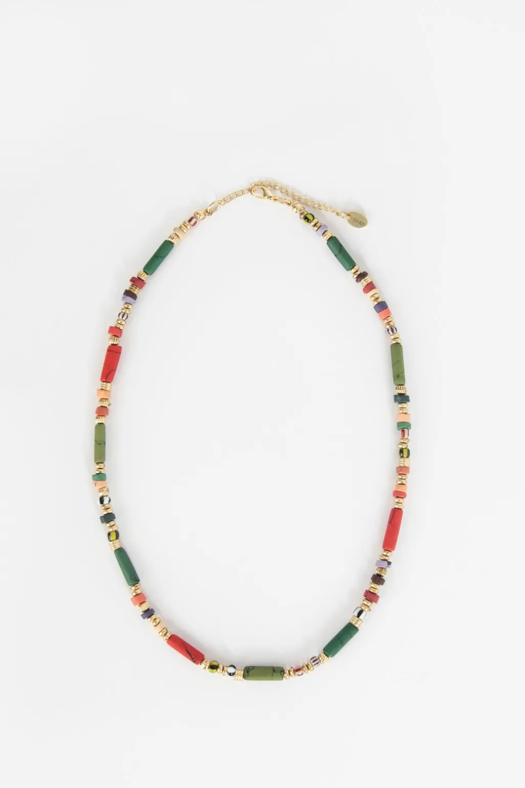 Korte ketting met multicolour kralen