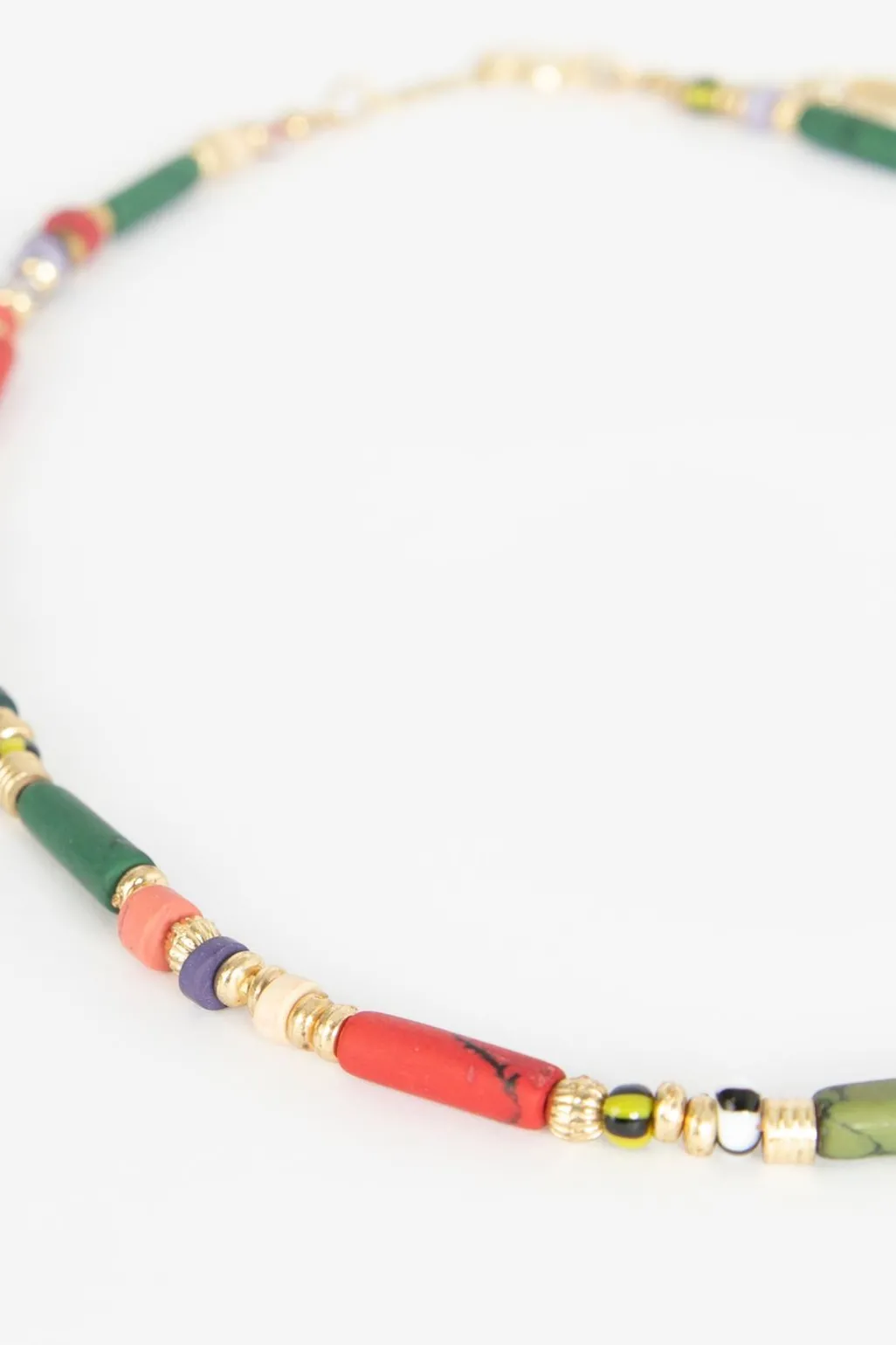 Korte ketting met multicolour kralen