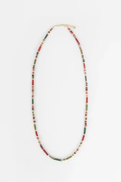 Lange ketting met multicolour kralen