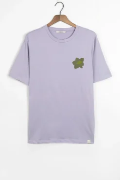 Lavendel T-shirt met artwork
