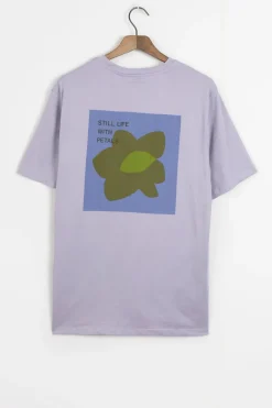 Lavendel T-shirt met artwork