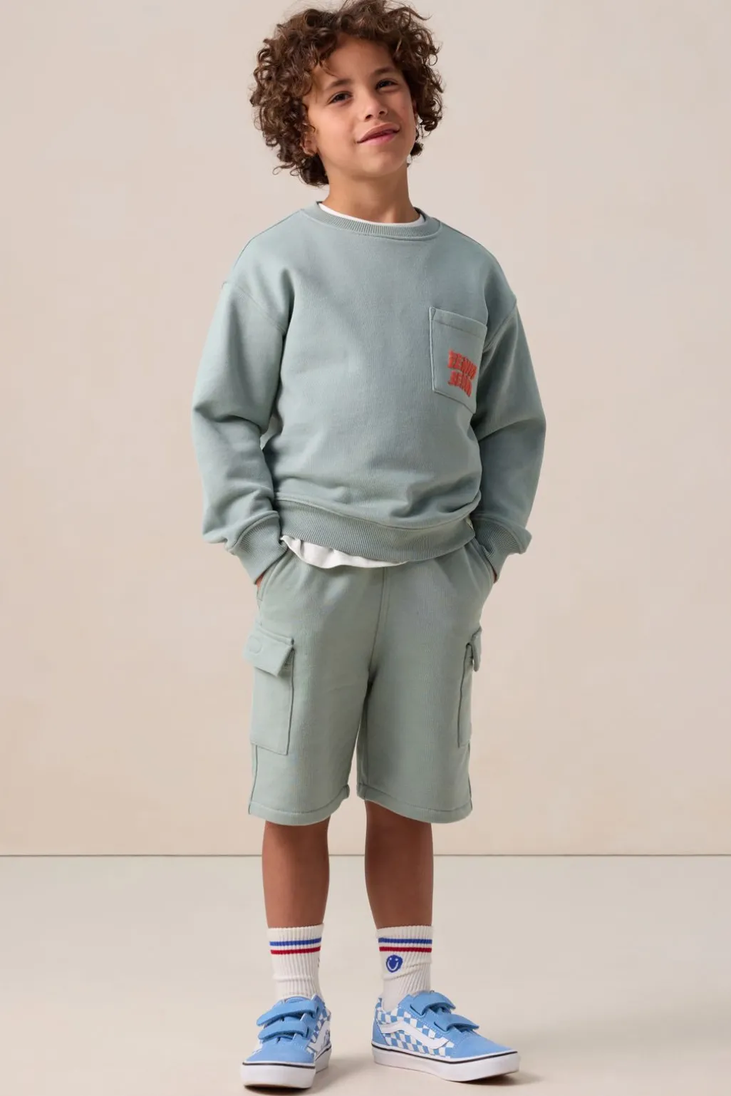 Lichtblauwe cargo short